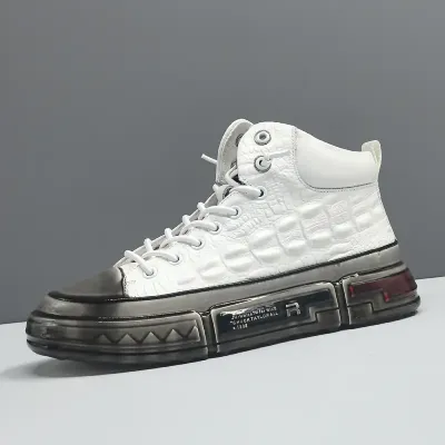 NEW STYLE GENUINE LEATHER SNEAKERS FOR MEN